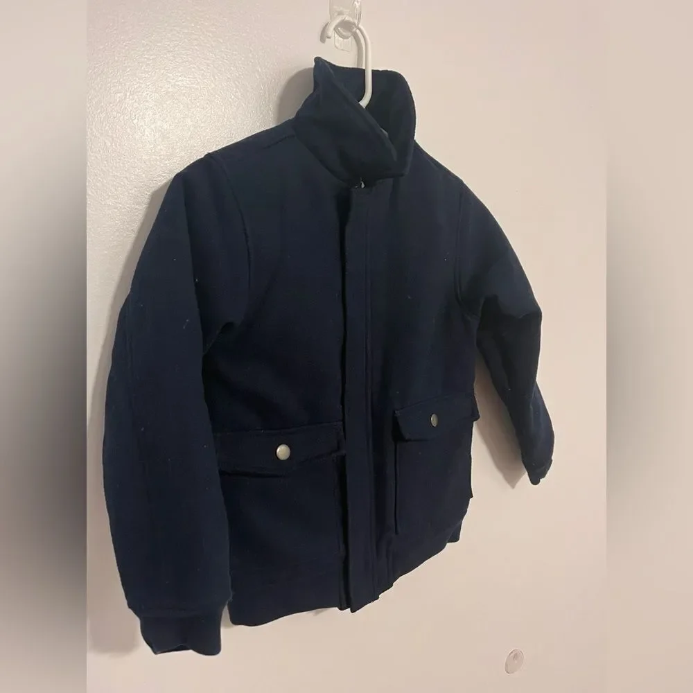 Oshkosh B’gosh boy Navy Blue Coat Cold Jacket Sz 8 (M)